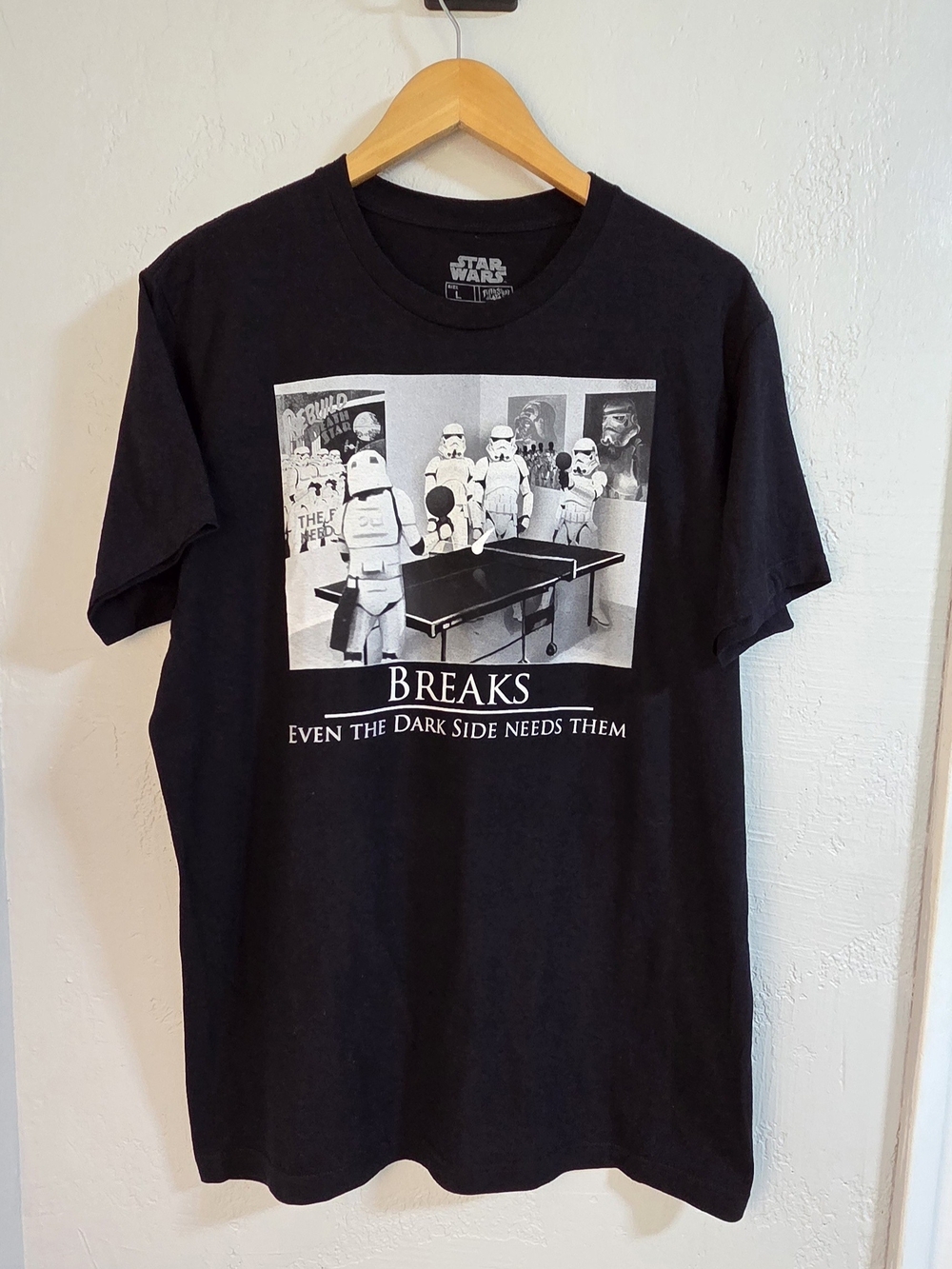 Star Wars Fifth Sun "Breaks" Stormtrooper Ping Pong Graphic Tee - Black - Men